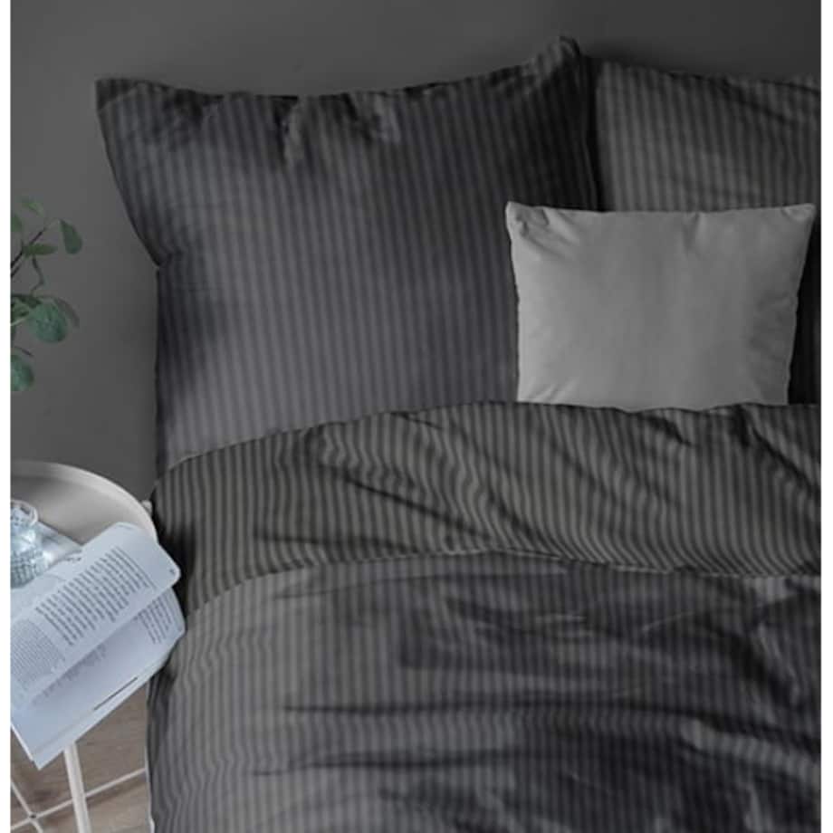Pościel hotelowa adamaszkowa 200x220 czarna hotelowa PREMIUM
