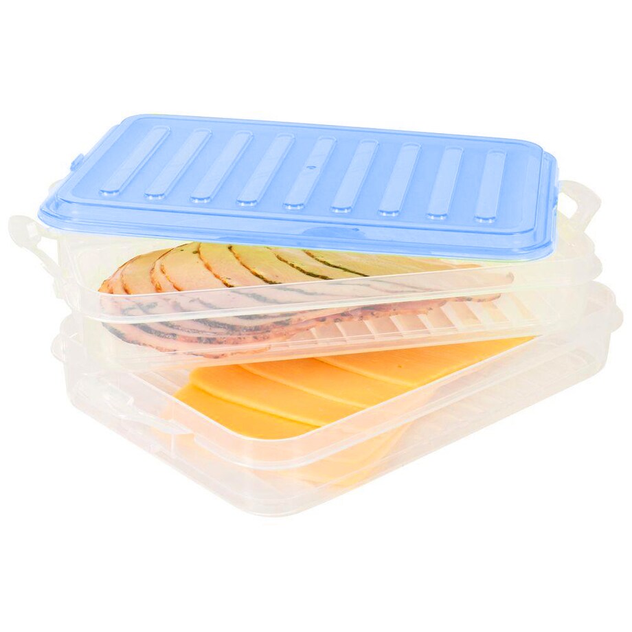 Pojemnik Do Lodówki Na Wędliny Ser Warzywa Do Przechowywania 2 Poziomowy