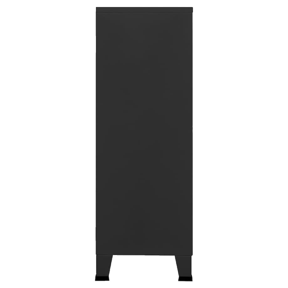 vidaXL Industrialna szafka, czarna, 75x40x115 cm, metalowa