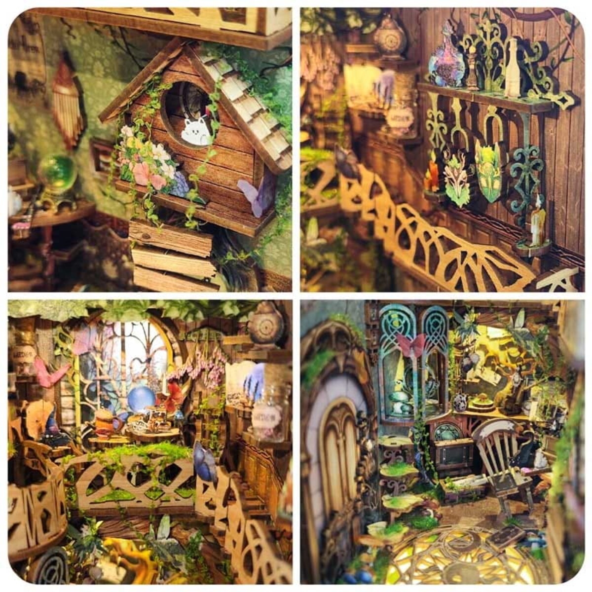 Miniaturowy domek Book Nook - Czarodziejki lasu
