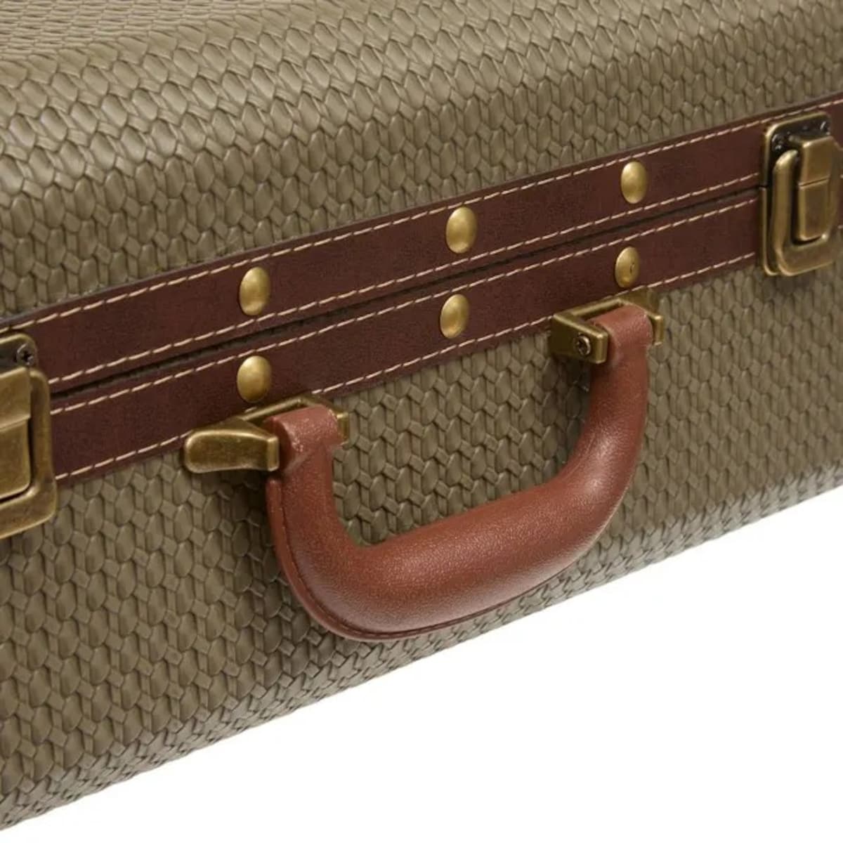 Komplet 2 szt. kufrów retro, khaki, Bonie, 40/45 cm