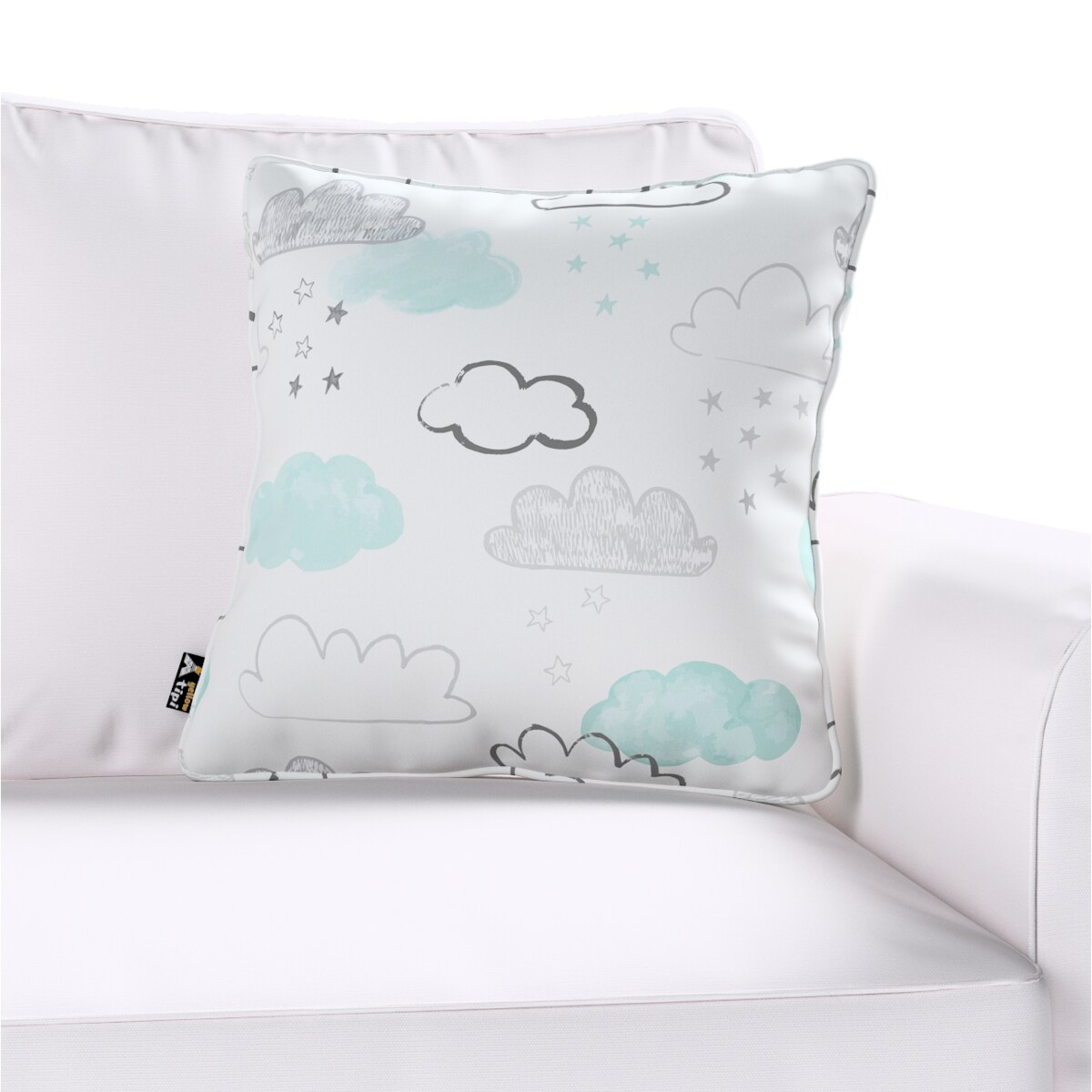 Poszewka Lola 45x45 ecru-niebieski