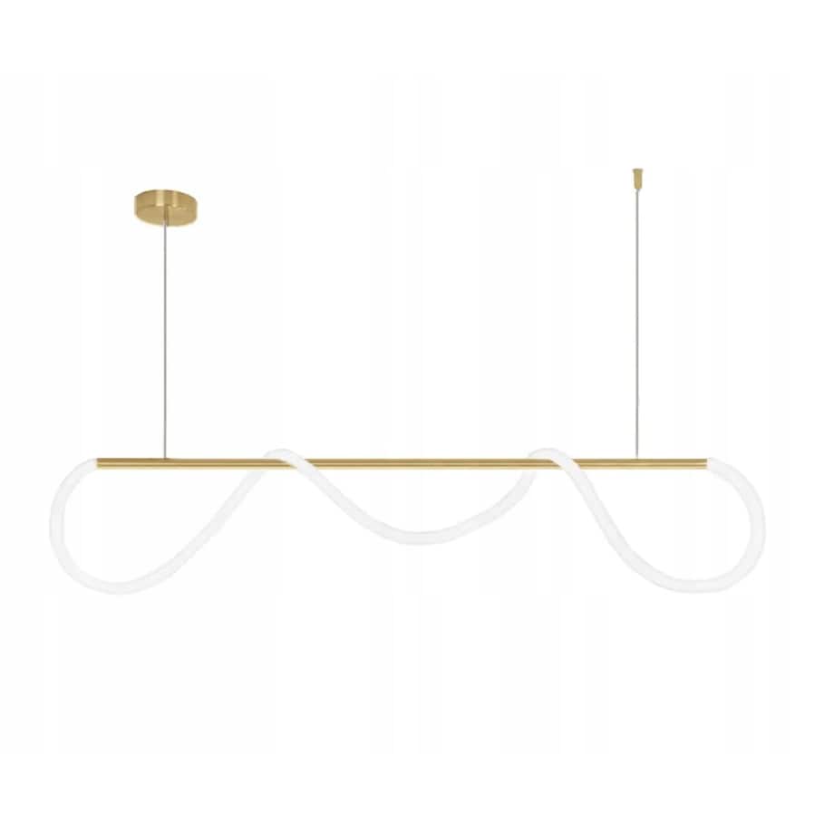 Lampa Sufitowa Wisząca Long Gold Lina Led