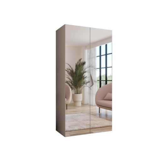 Szafa uchylna z lustrem Sandi 3 100 wys 202 cm Kaszmir + u Kaszmir