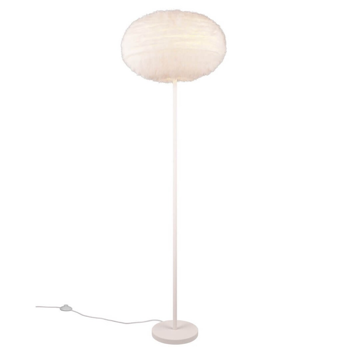 Podłogowa lampa do salonu Furry R41581001 RL Light plusz biały
