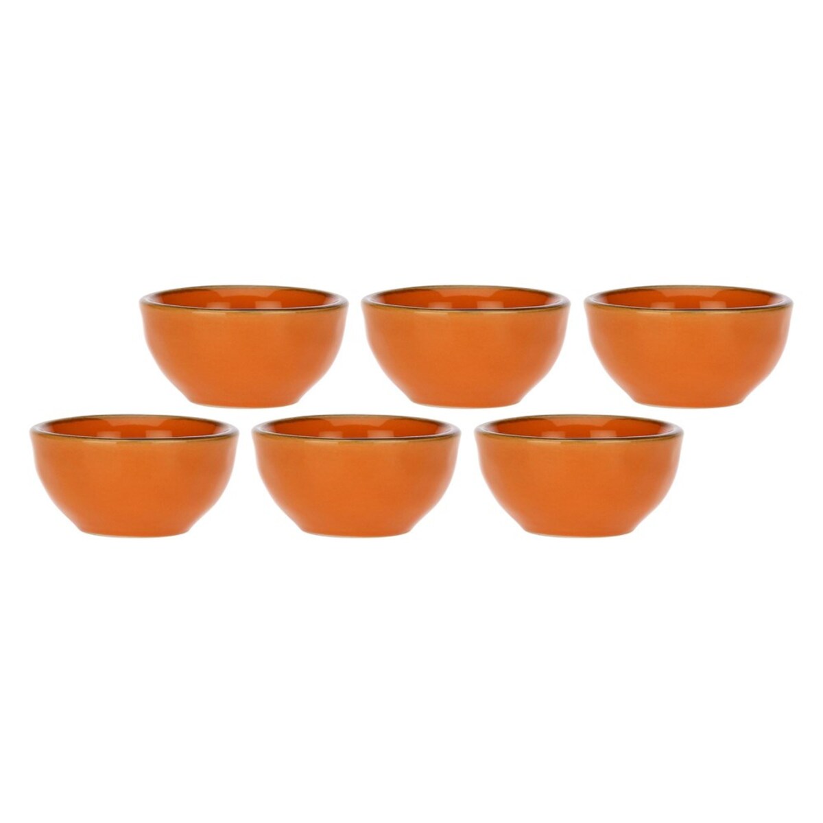 Zestaw 6 okrągłych miseczek Concerto Arancione - Pomarańczowy, 7 cm