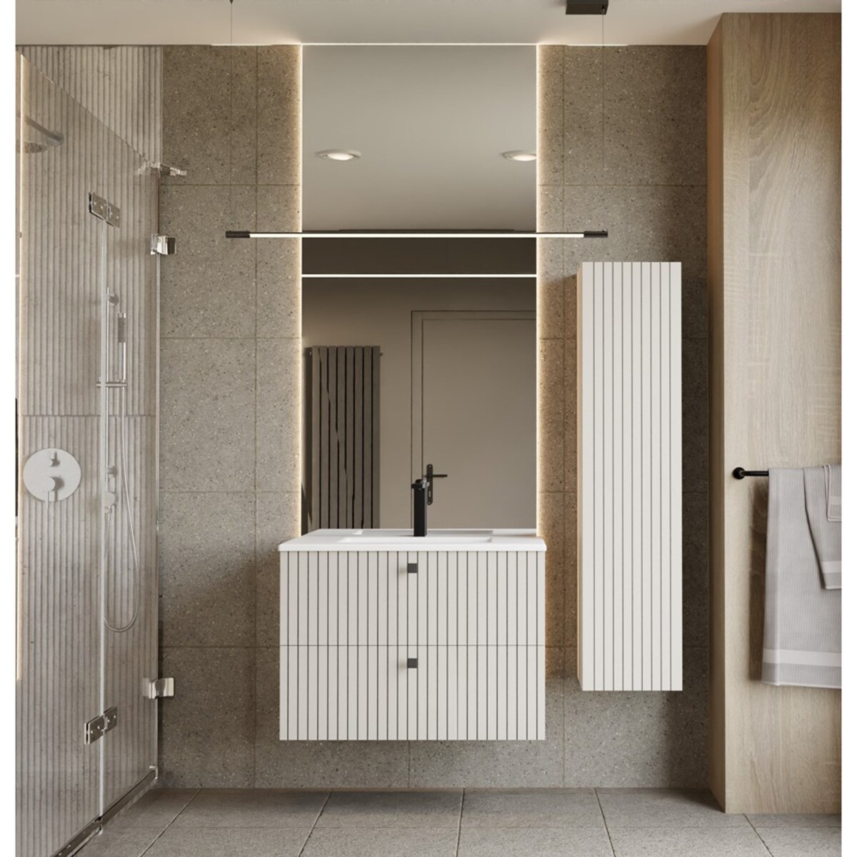 Szafka łazienkowa TIGO 80/2S/UMYWALKA KASZMIR