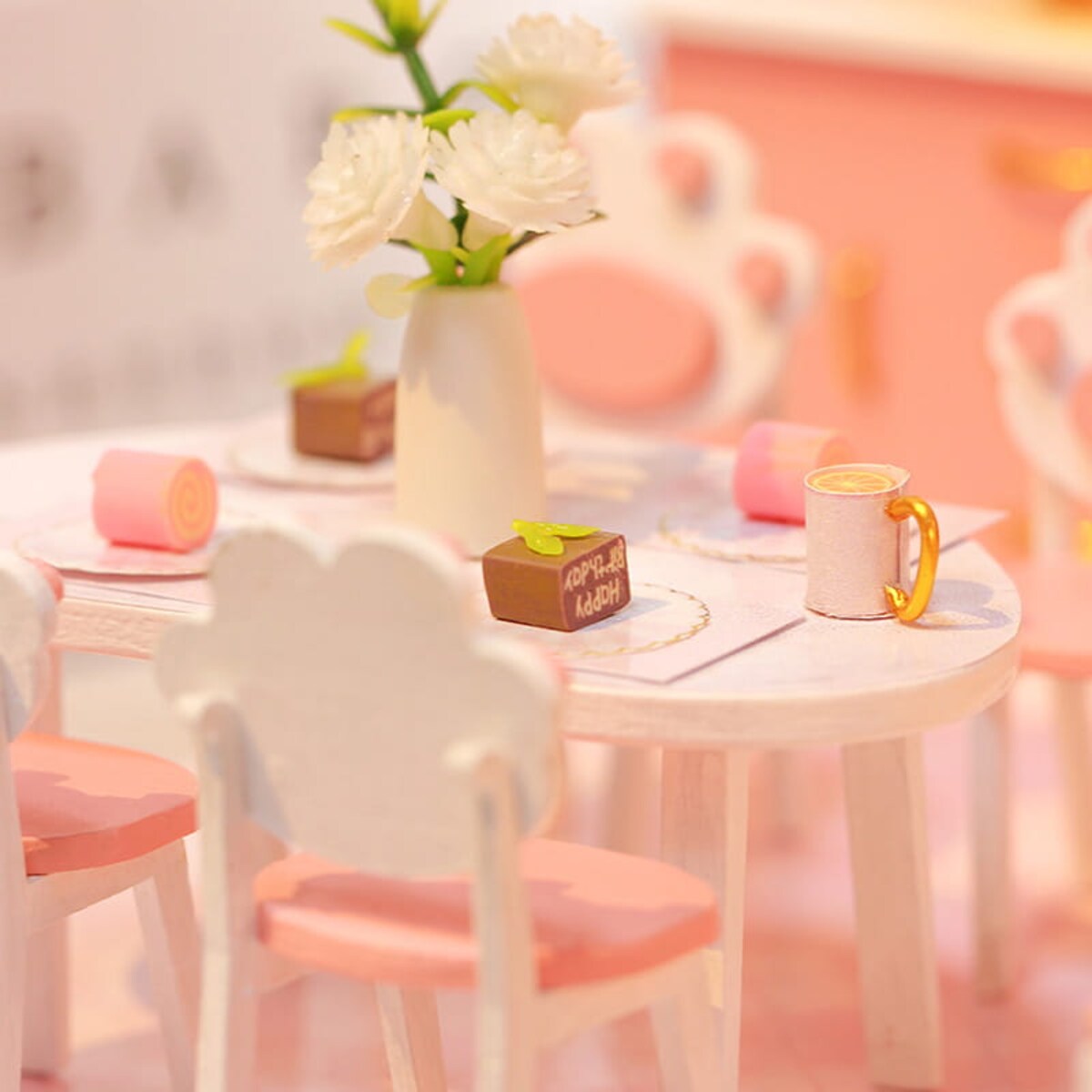 Miniaturowy domek - Różowa chmurka