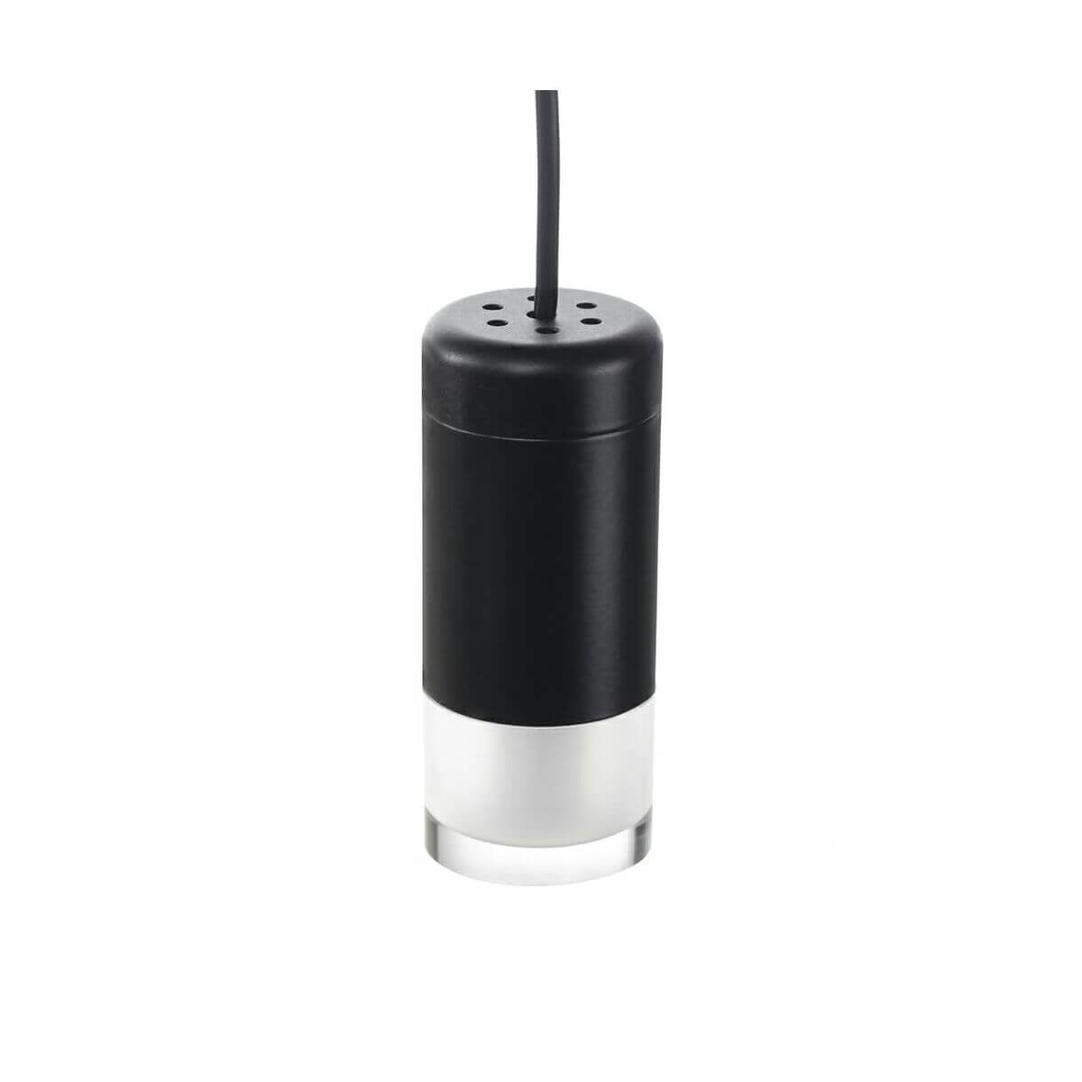 Minimalistyczna lampa ścienna Flusso z podwieszeniem czarna