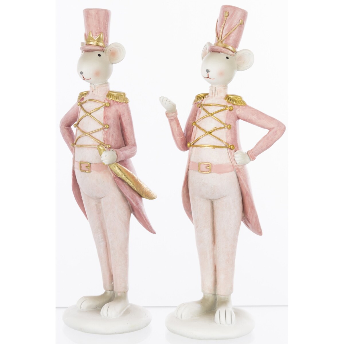 Dekoracja - para myszek we frakach i cylindrach 21,5x7x6 cm ROSA