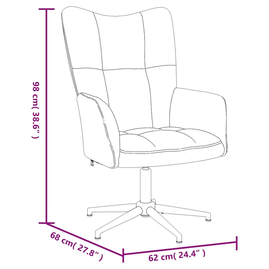 vidaXL Fotel z podnóżkiem, czarny, obity aksamitem
