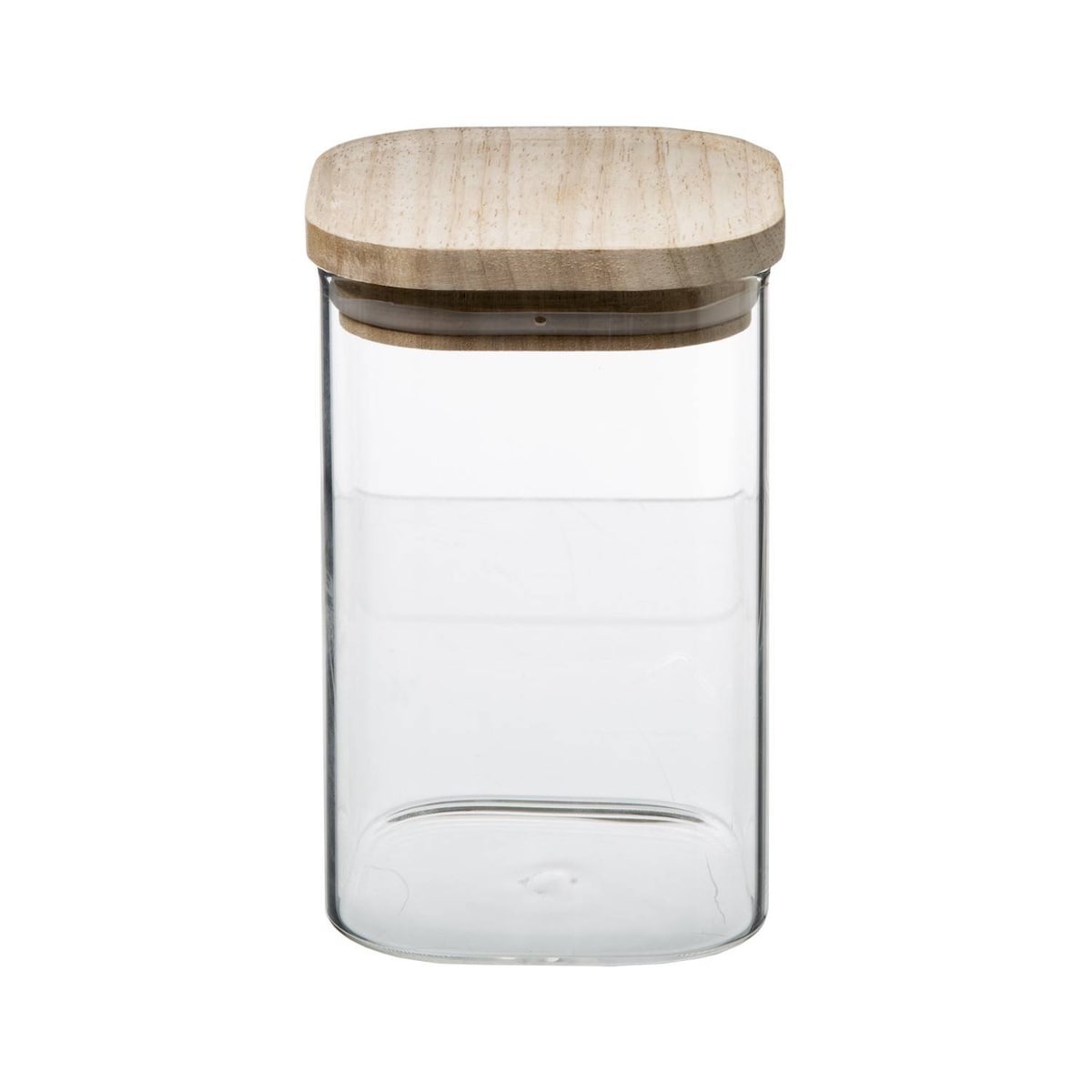 Szklane pojemniki na żywność, ozdobne słoiki z drewnianą pokrywką