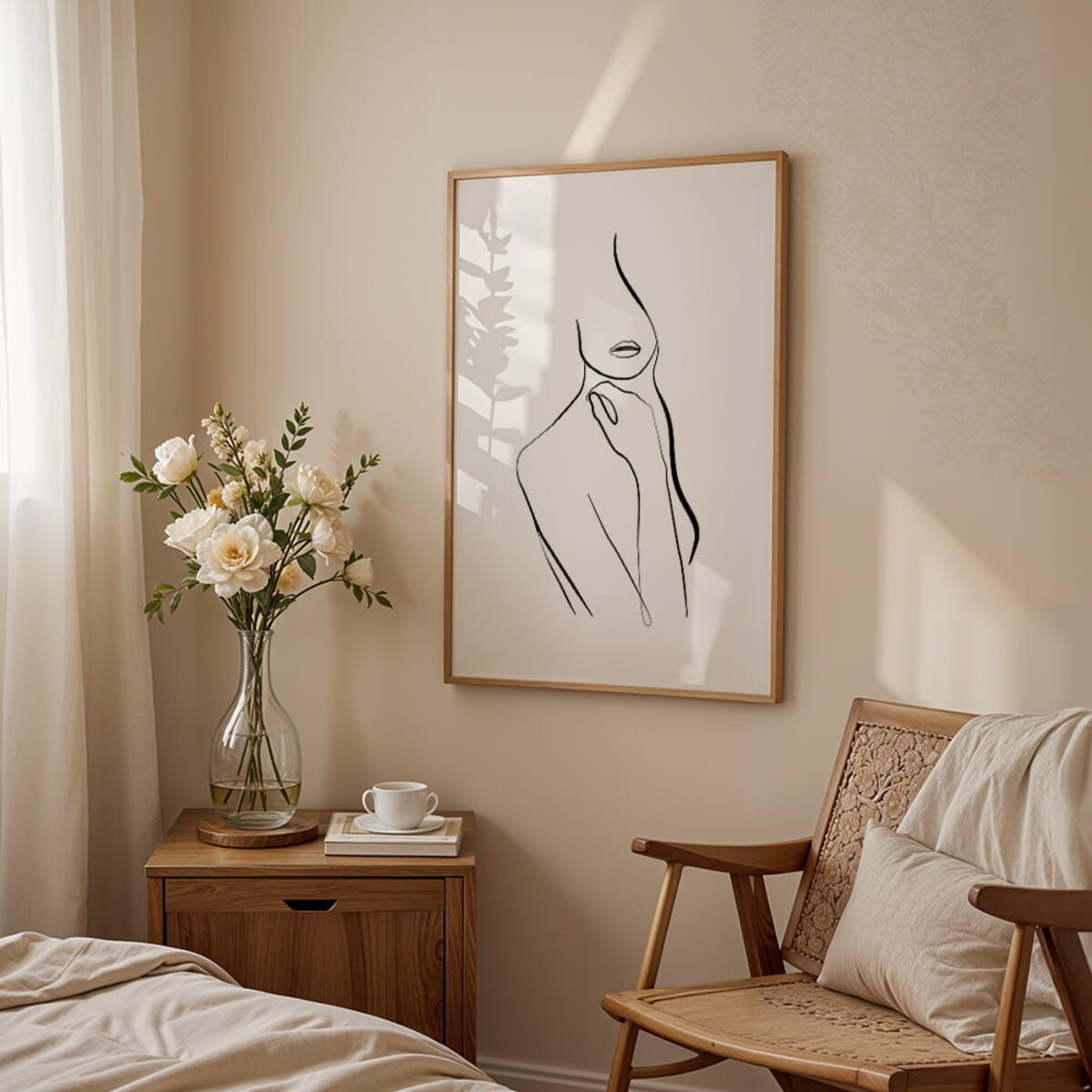 plakat line art mystery lady 5 50x70 cm