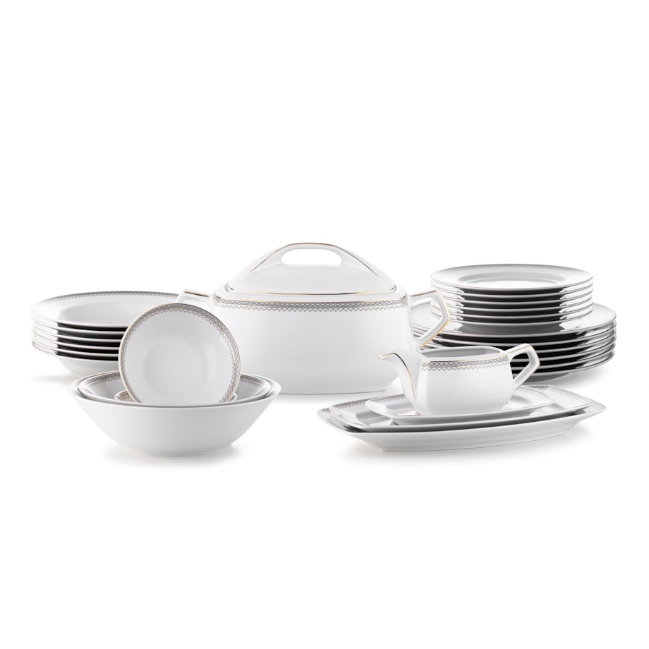 Serwis obiadowy dla 6 osób 25 el. Pułaski Grecka Droga 8051