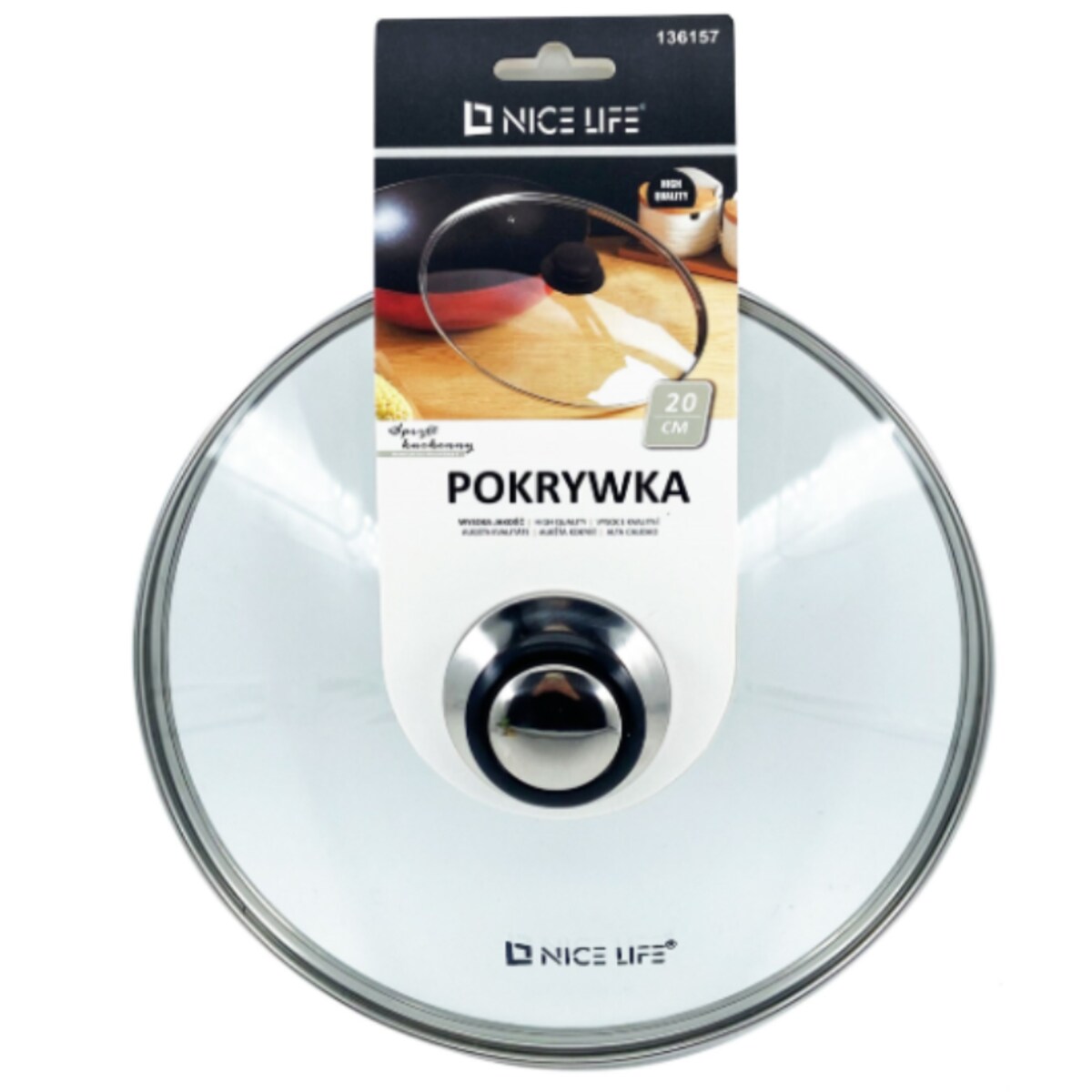 szklana pokrywka do garnka szkło hartowane 20 cm