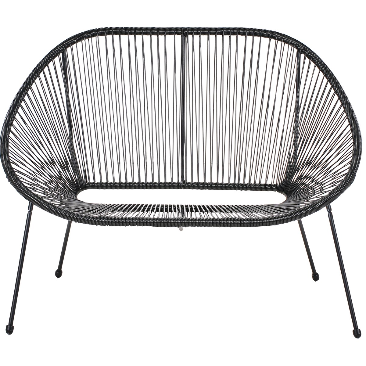 Ławka ogrodowa ACAPULCO II 113 cm Technorattan Czarny