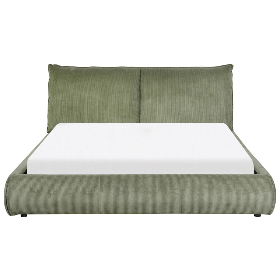 Łóżko wodne sztruksowe 160 x 200 cm zielone VINAY