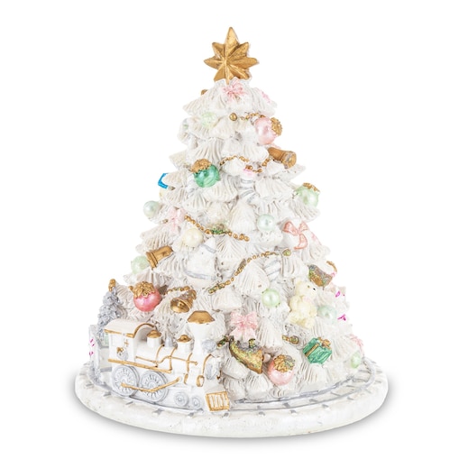 Choinka z Pozytywką 14,5x12x12 cm TREN biała