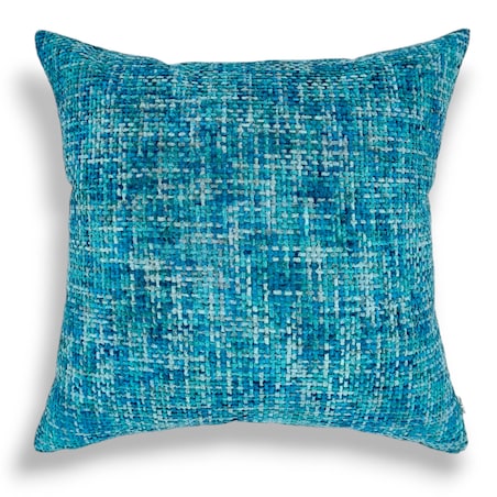 Niebieska - turkusowa poduszka dekoracyjna 50x50 Stella - melanż
