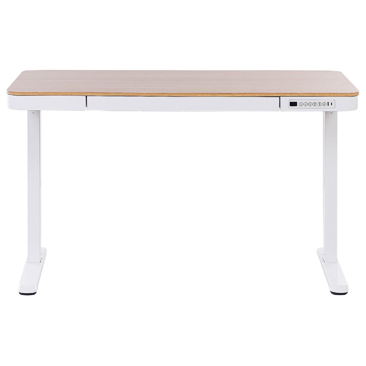 Biurko regulowane elektrycznie KENLY Brązowy/ biały 120 cm 60 cm Z portem USB
