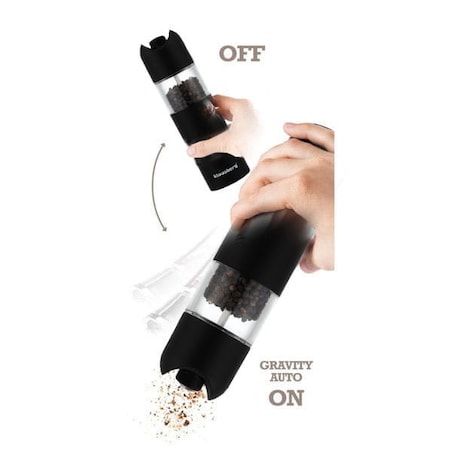 Młynek grawitacyjny do soli pieprzu przypraw w ziarnach czarny KLAUSBERG