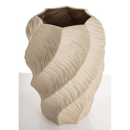 Wazon porcelanowy 30,5x21x21 cm TWISTER beżowy