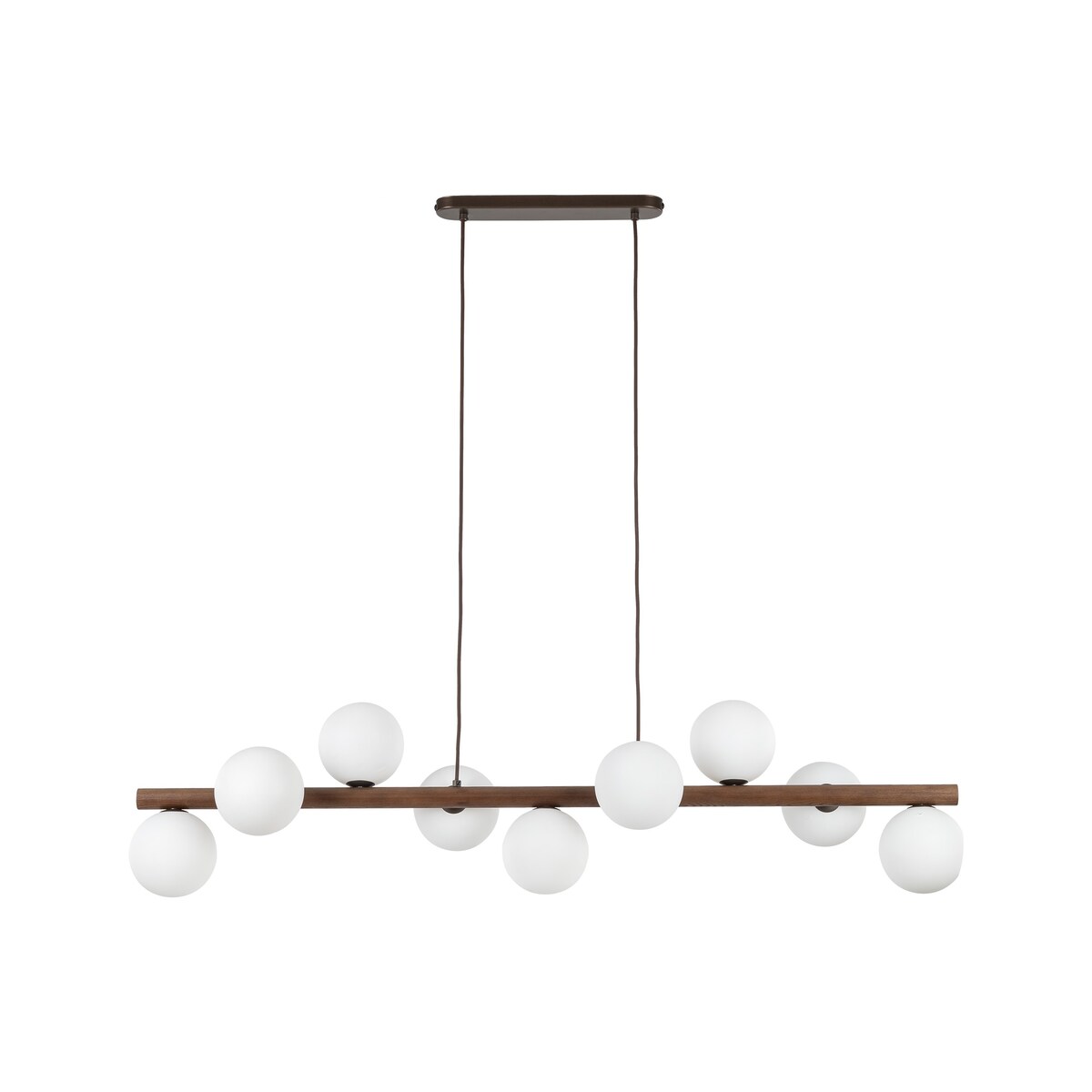 Lampa wisząca TK Lighting ESTERA WOOD ORZECH 10273, nowoczesna 9xG9, regulowana, biała z orzechem