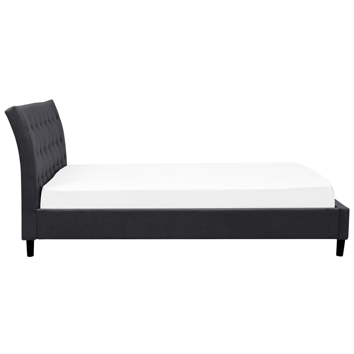 Łóżko tapicerowane 180 x 200 cm ciemnoszare SAVERNE