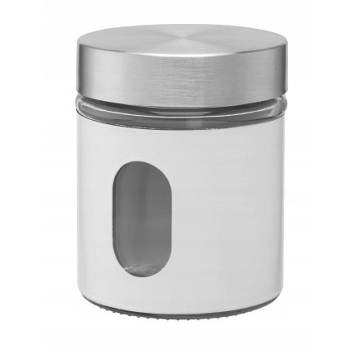 POJEMNIK biały 320 ml na kawę herbatę przyprawy słoik zioła z okienkiem