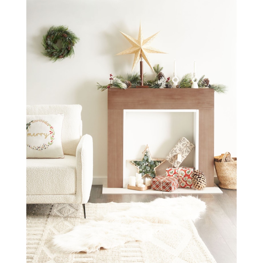 Portal kominkowy BOYANUP Jasnobrązowy