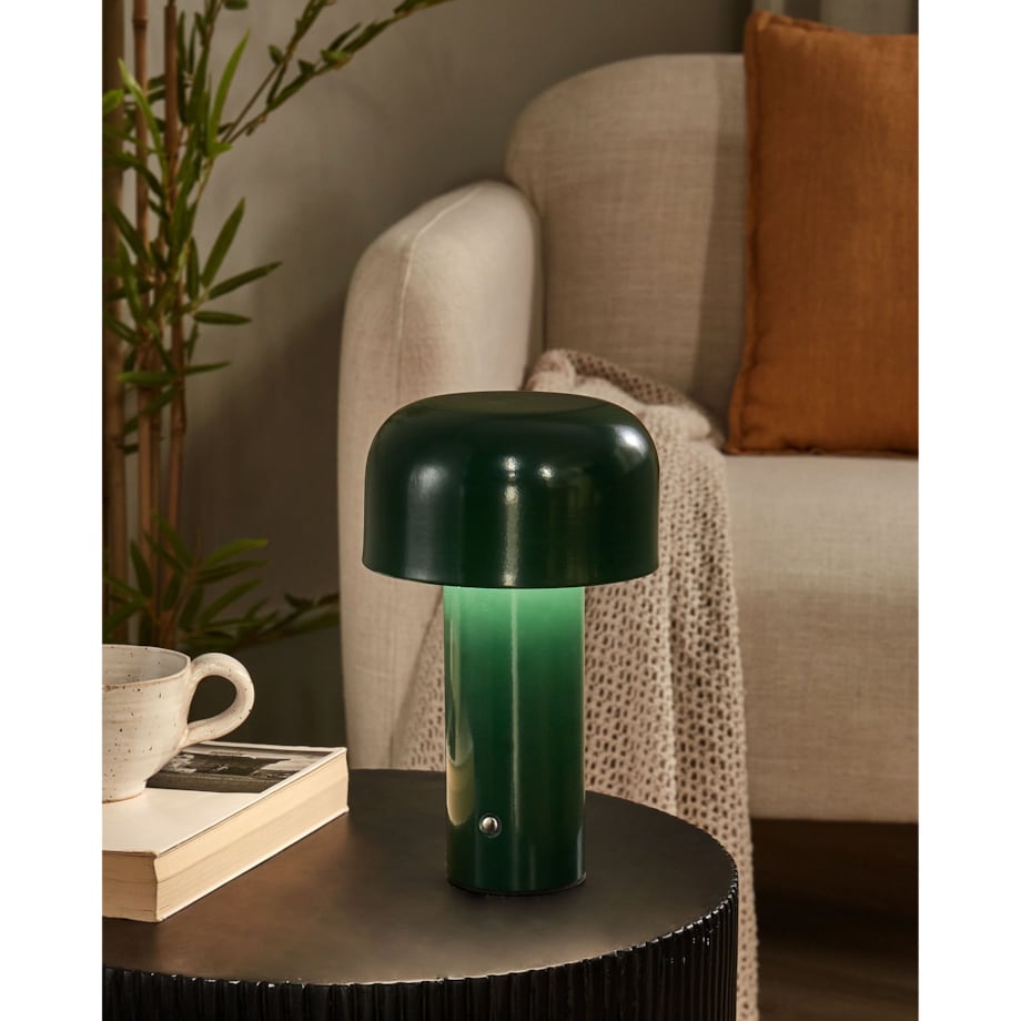 Bezprzewodowa lampa stołowa LED BESOS Ze ściemniaczem Metal Zielony