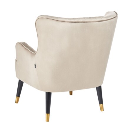 Fotel uszak VARBERG Welur Beżowy