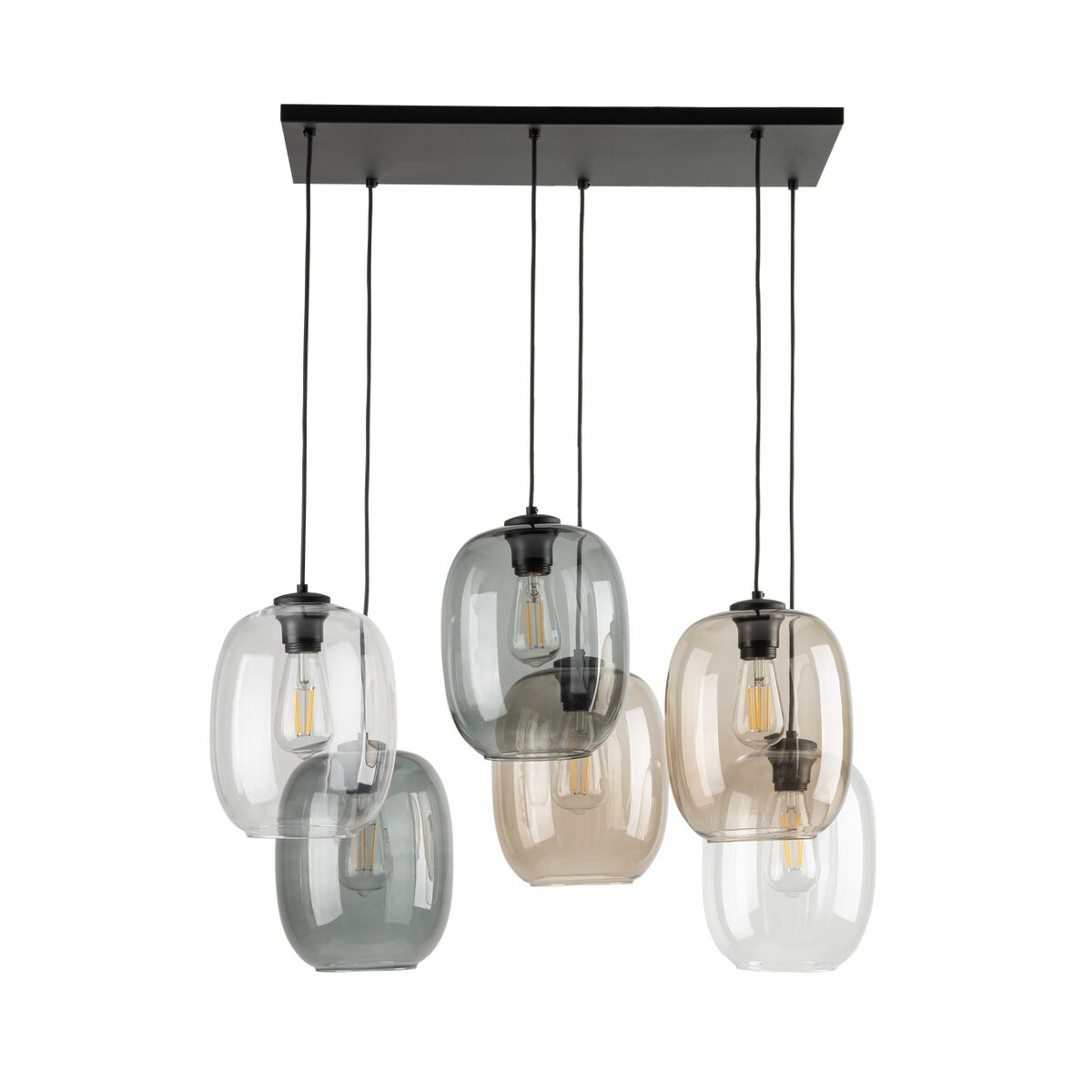 Lampa wisząca TK Lighting ELIO 5974 wielokolorowa 6xE27 regulowana nowoczesna do salonu i jadalni