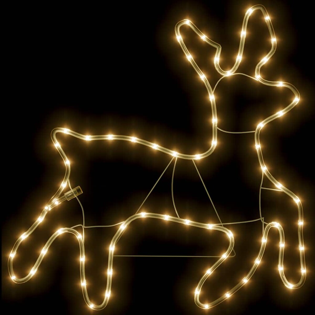 vidaXL Świąteczna dekoracja w kształcie renifera, 72 LED, ciepła biel