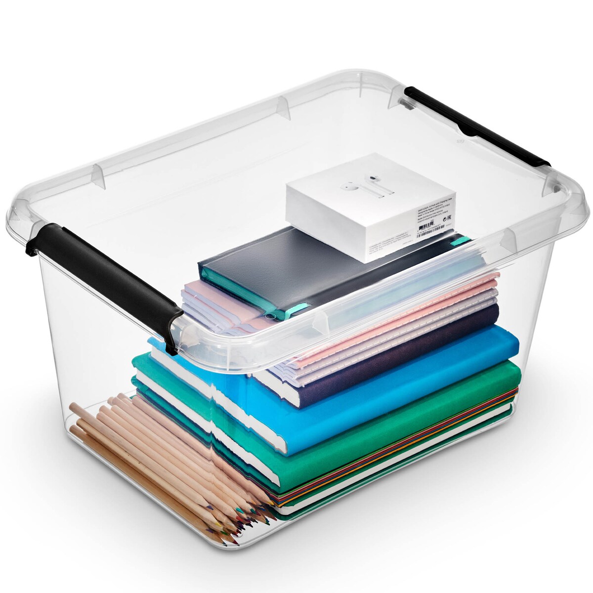 Pojemnik Plastikowy Pudełko Z Pokrywą Do Przechowywania Box Pudło 15,5L