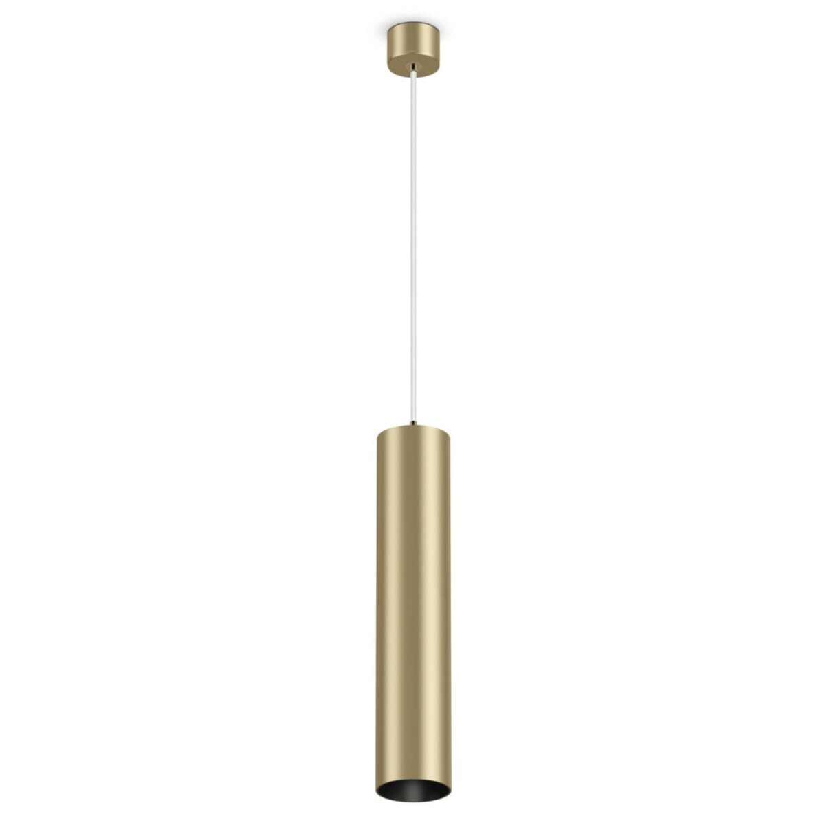 Lampa wisząca Focus P075PL-01MG nad stół tuba złota