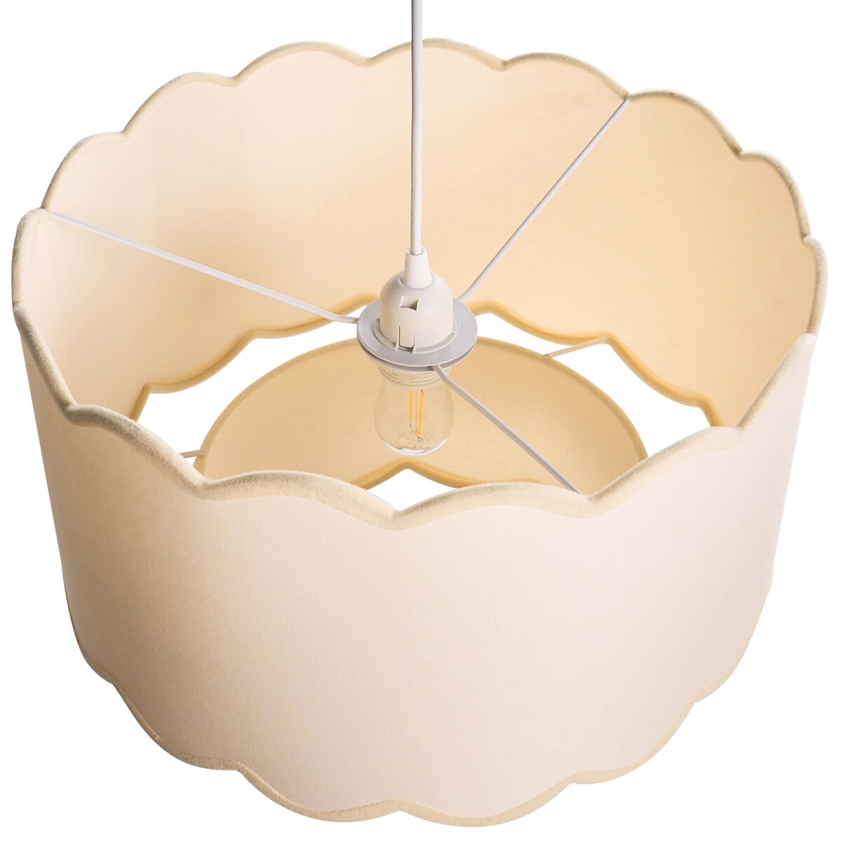 Lampa wisząca MECUMBURA Metal Biały/ beżowy