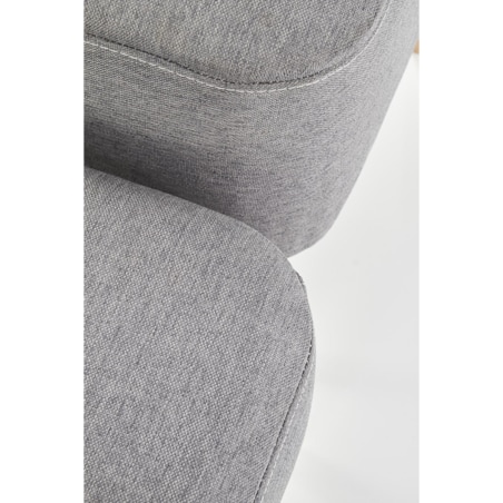 Zestaw 2 PUFY ZE SCHOWKIEM Gryf szare drewniane nogi