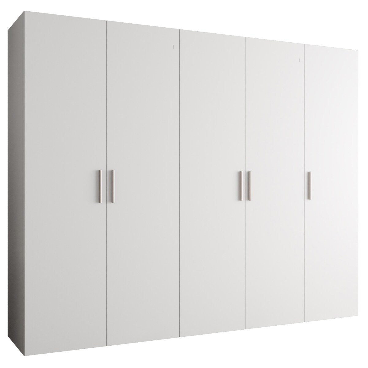 Szafa uchylna otwierana BARI 1 250 wys. 202 cm Biały + u. Srebrny