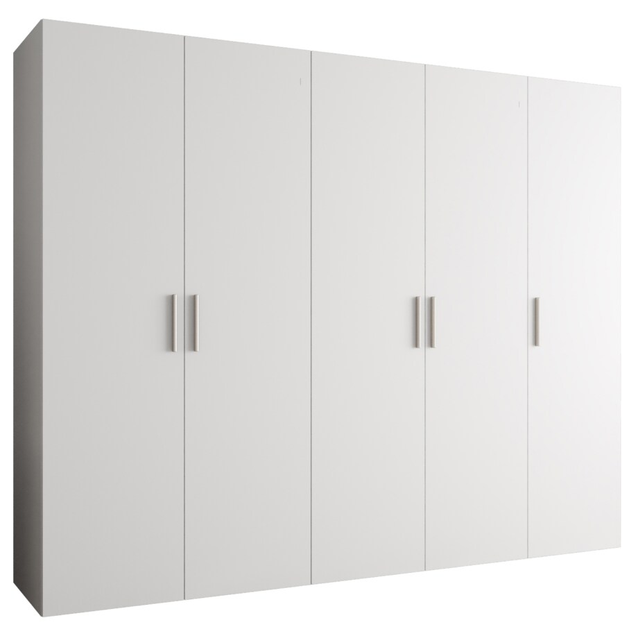 Szafa uchylna otwierana BARI 1 250 wys. 202 cm Biały + u. Srebrny