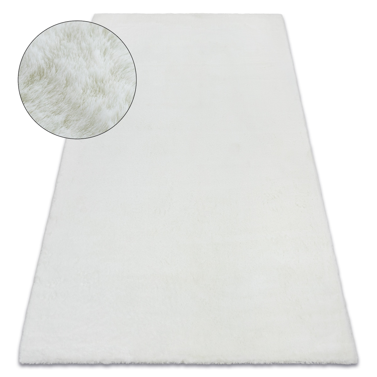 Dywan BUNNY biały IMITACJA FUTRA KRÓLIKA 60x100 cm