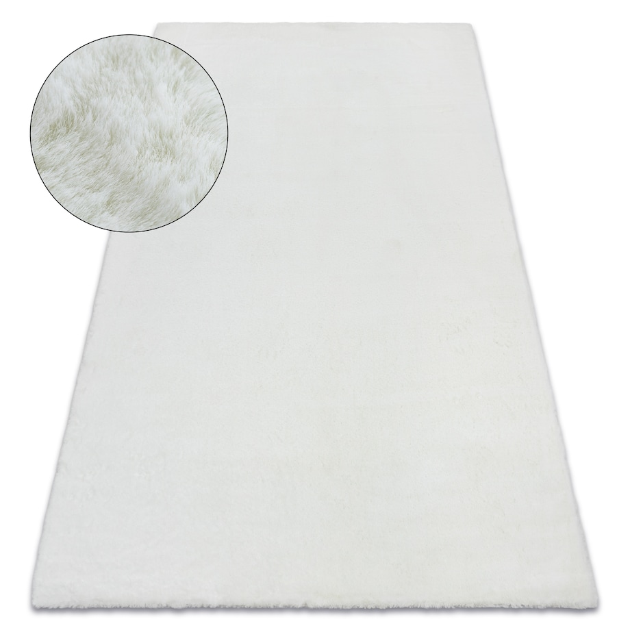 Dywan BUNNY biały IMITACJA FUTRA KRÓLIKA 60x100 cm