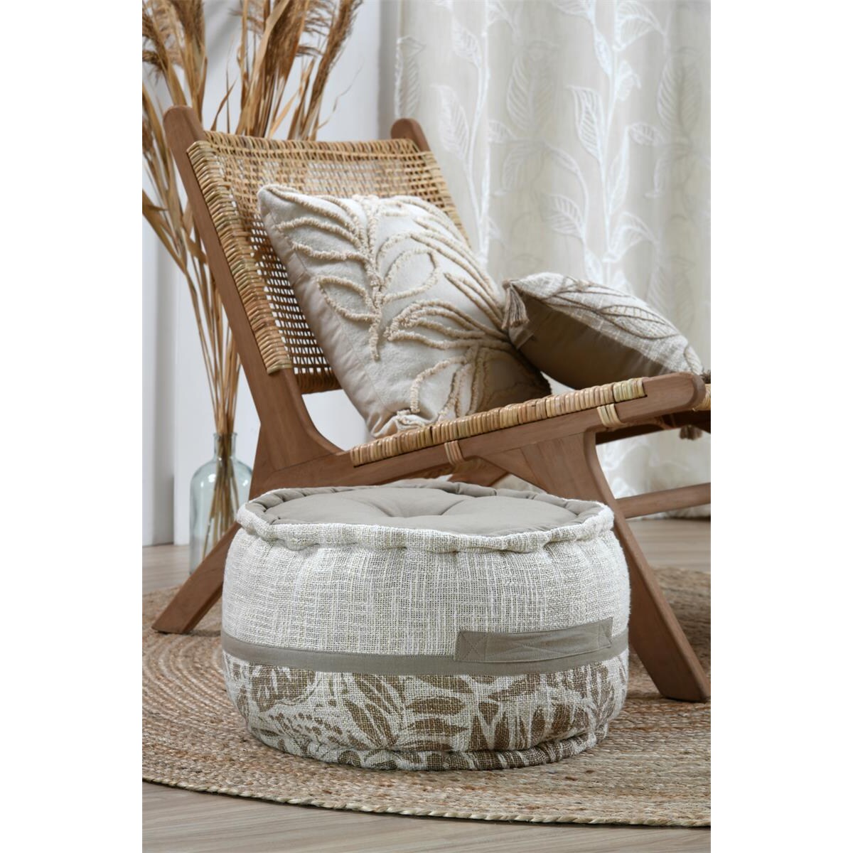 Bawełniana pufa HEMERA, Ø 40 cm