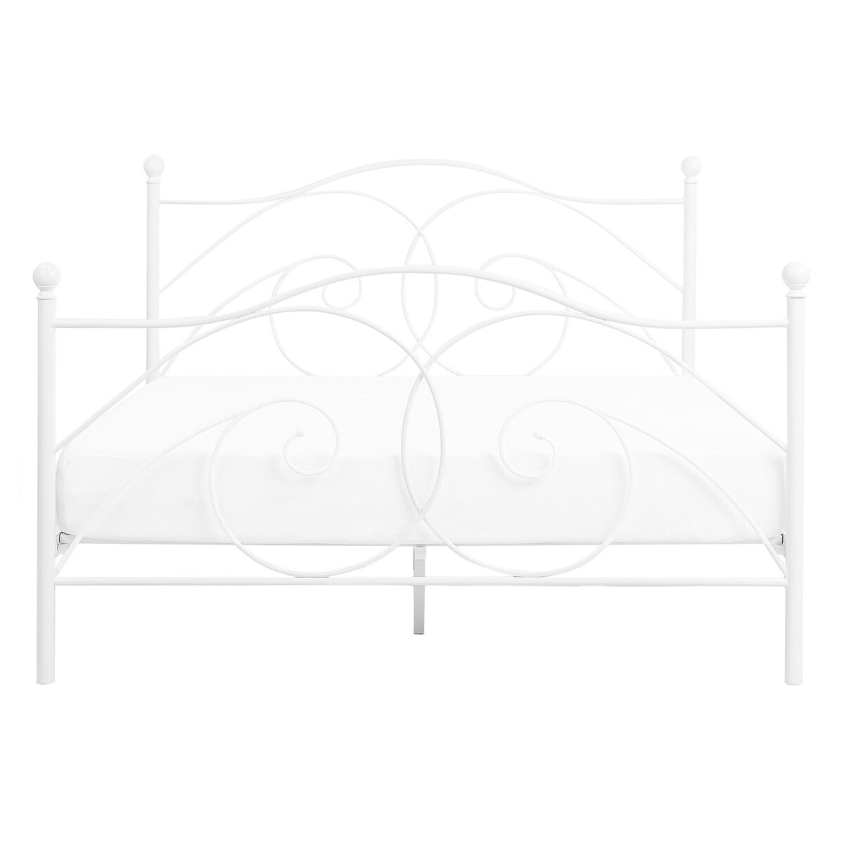 Łóżko metalowe 140 x 200 cm białe DINARD
