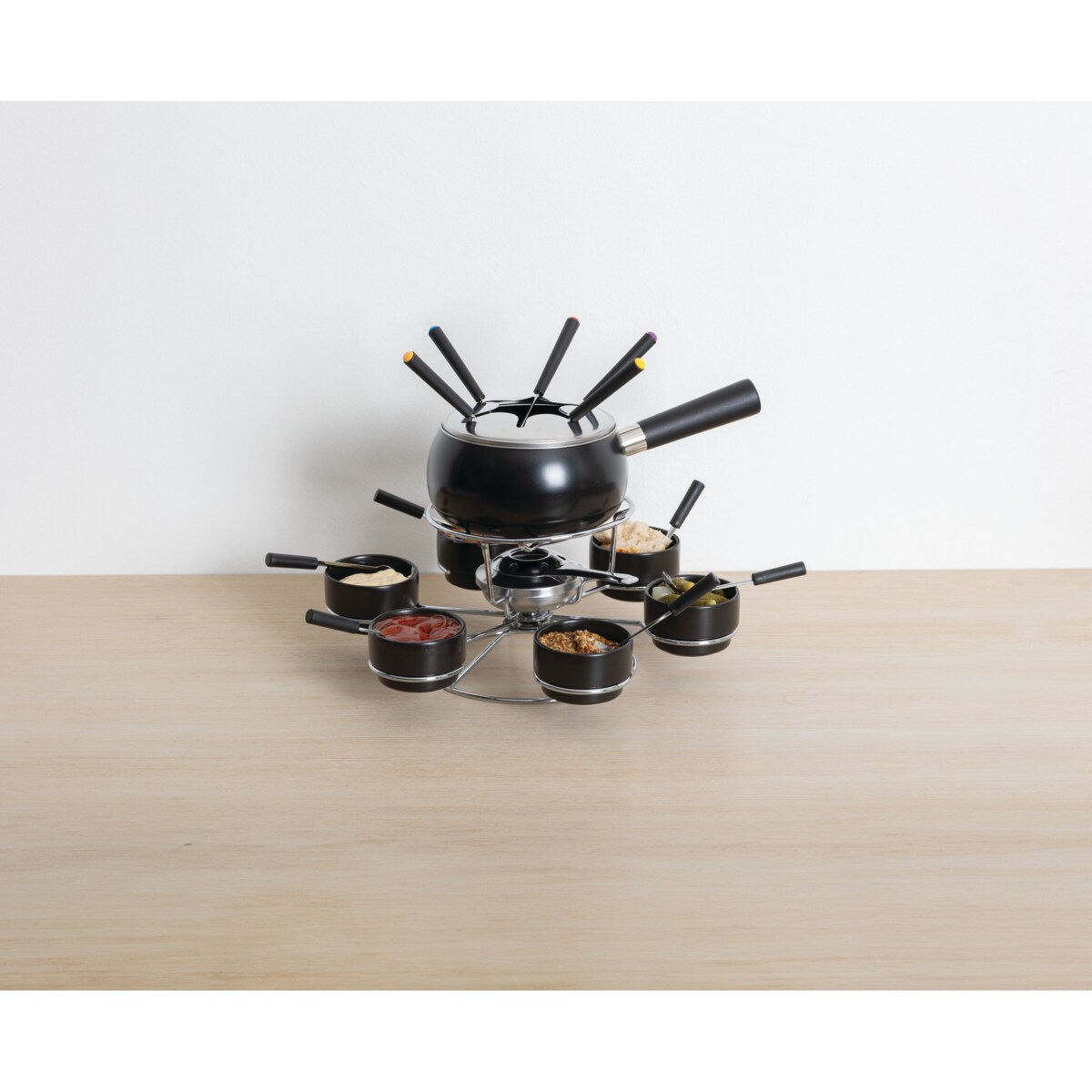 Zestaw do fondue obrotowy na 6 osób, ceramiczny