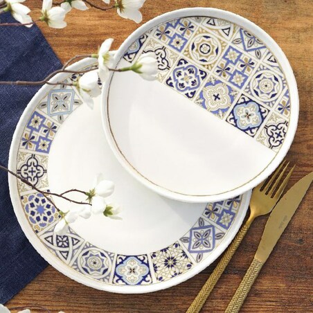 VILLA ITALIA Serwis obiadowy porcelanowy na 6 osób AZULEA