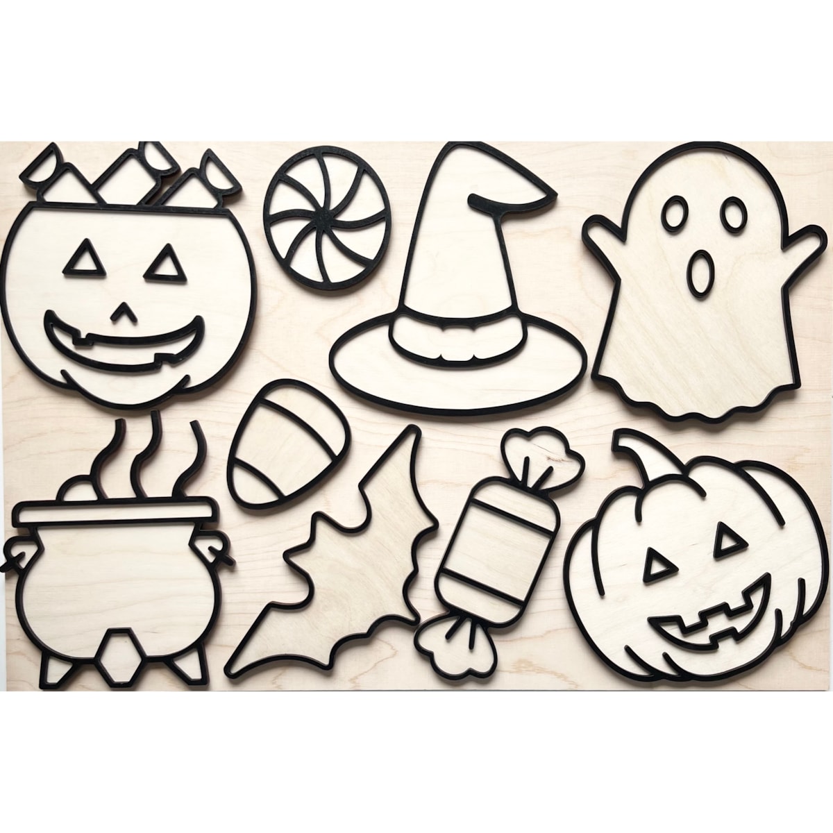 Sensoryczna wysypywanka drewniana KOCIOŁ CZAROWICY Halloween Święto Dyni