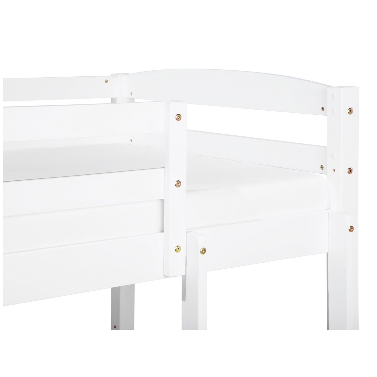 Łóżko piętrowe drewniane 90 x 200 cm białe REGAT