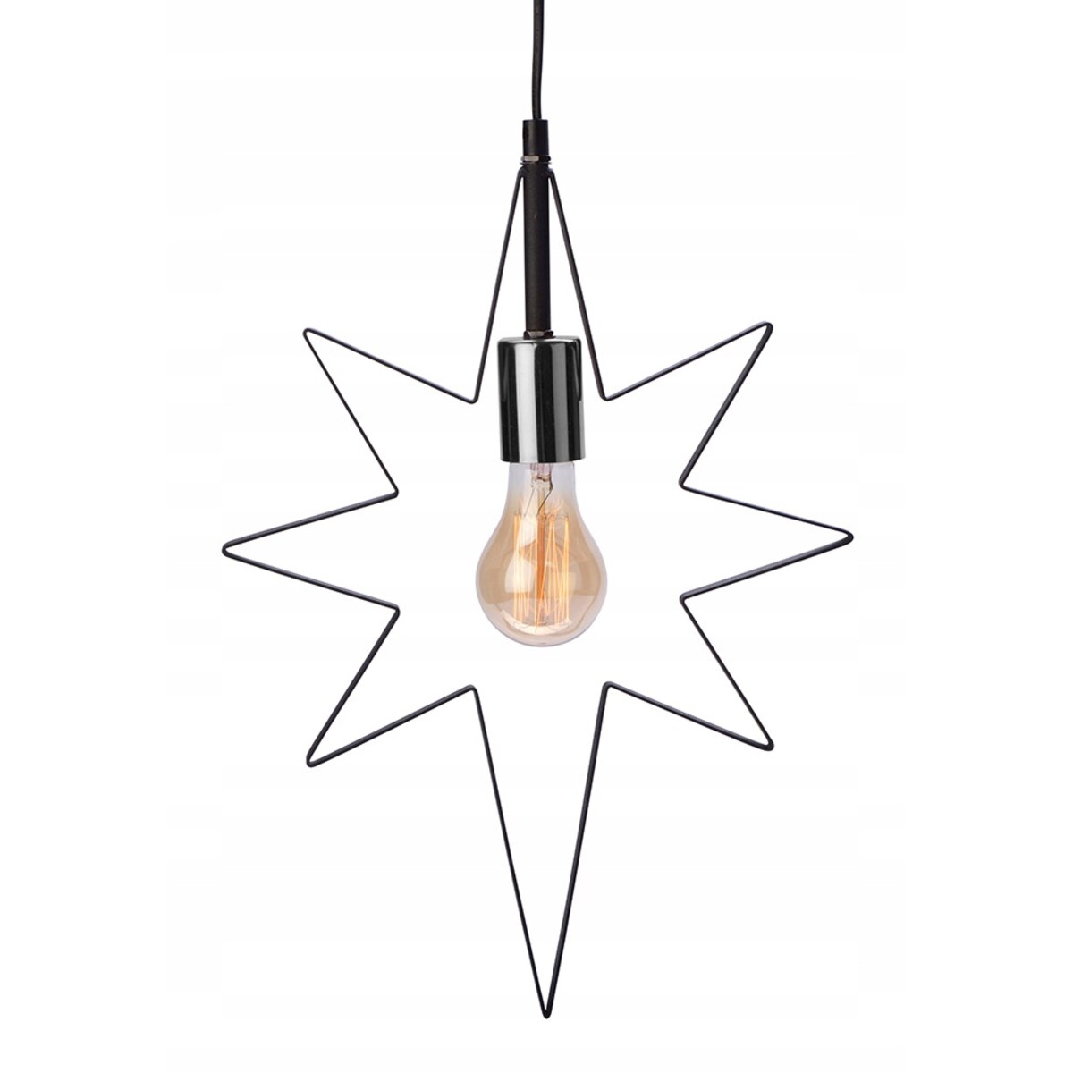 LAMPA wisząca GWIAZDA metalowa 45x32cm