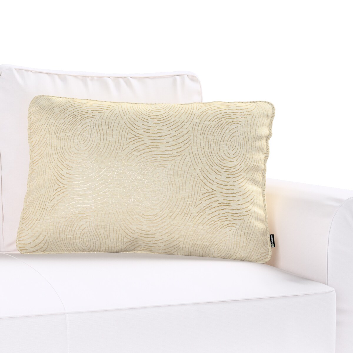 Poszewka Gabi na poduszkę prostokątna 60x40 beżowo-złoty wzór